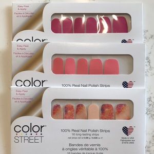 Three Color Street Nail Strip sets